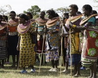 Festa in una scuola vicino il Lago baringo etnia Pokot Foto n. POA 0350