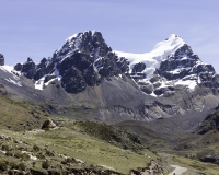 Panorama dalla strada tra il Ghiacciaio Pasto Rouri e il primo passo nel Parco Nazionale Huascaran  Foto n. AOK2919