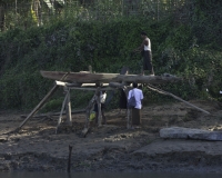 Segheria Lungo il Fiume Lemro nel territorio Chin vicino Sittwe Foto n. AOK9045