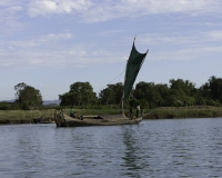 Imbarcazione lungo il Fiume Lemro nel territorio Chin vicino Sittwe Foto n. AOK9178