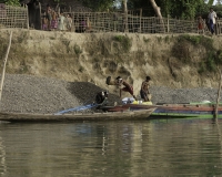 Imbarcazione lungo il Fiume Lemro nel territorio Chin vicino Sittwe Foto n. AOK9187