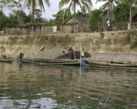 Imbarcazione lungo il Fiume Lemro nel territorio Chin vicino Sittwe Foto n. AOK9189